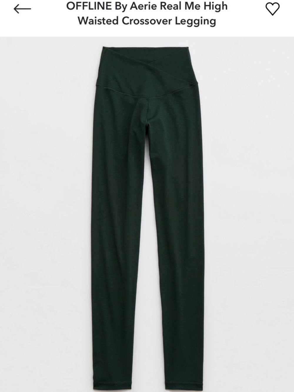 OFFLINE By Aerie | High Waisted Crossover Leggings - Mystical Green